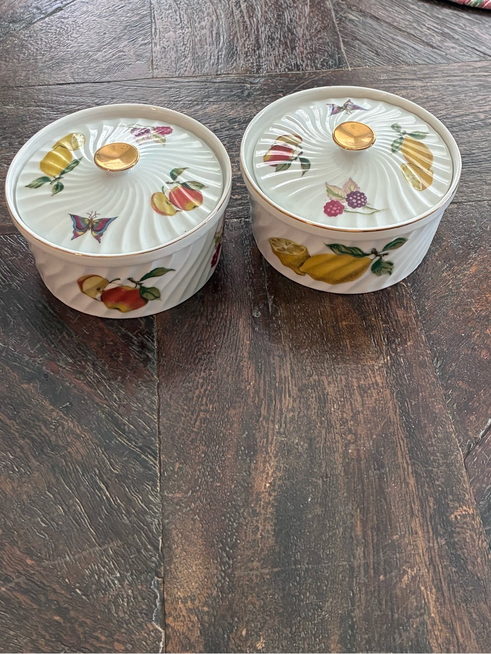 Mid century Lenwile Ardal Ceramic Souffle Dishes (Set of 2)